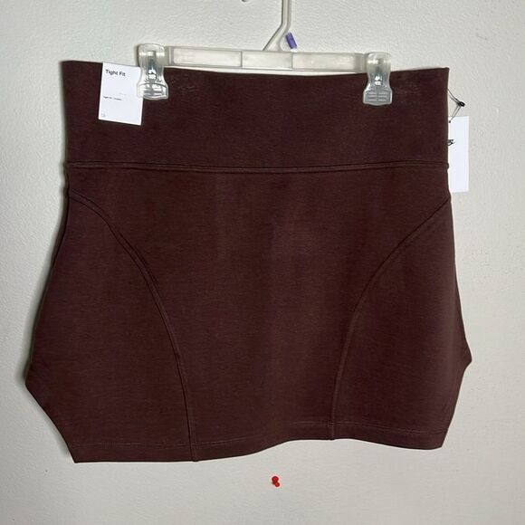 Nike Sportswear Tech Fleece High-Waisted Brown Mini Skirt - Picture 5 of 13